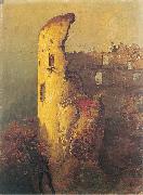 Wojciech Gerson Ruins of castle tower in Ojcow Germany oil painting artist